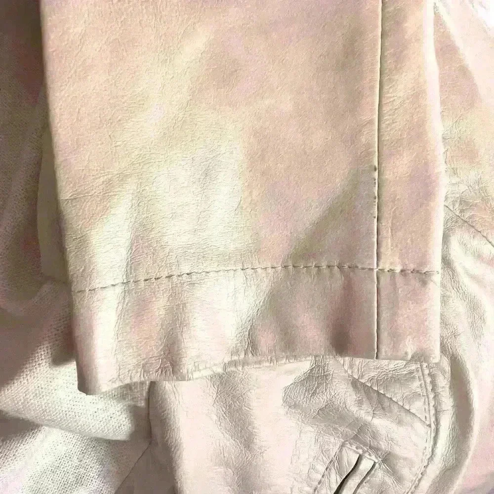 VEDA linen cream leather medium Woman Leather Jacket coat medium retails $998